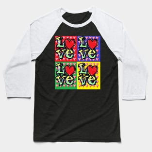 Pop Art Love 1 Baseball T-Shirt